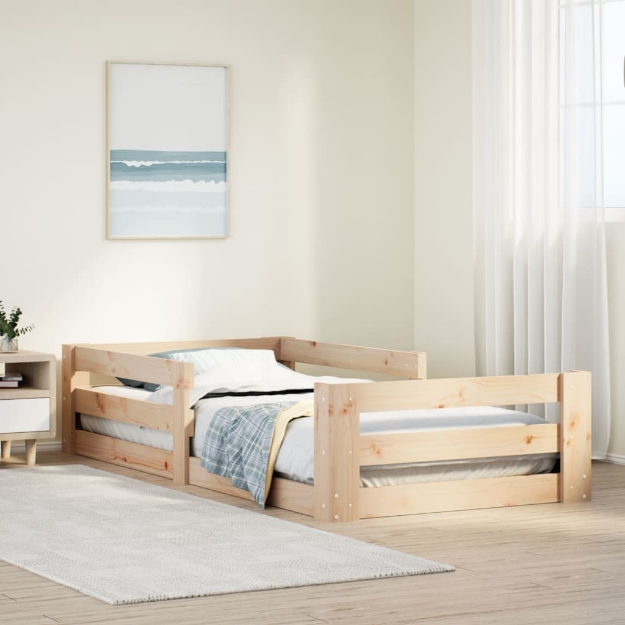 Letto senza Materasso 90x200 cm in Legno Massello di Pino