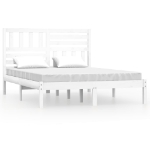 Letto senza Materasso Bianco 120x190 cm Legno Massello di Pino