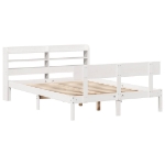 Letto senza Materasso Bianco 120x190 cm Legno Massello di Pino