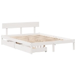 Letto senza Materasso Bianco 120x190 cm Legno Massello di Pino