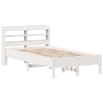 Letto senza Materasso Bianco 120x190 cm Legno Massello di Pino