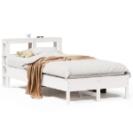 Letto senza Materasso Bianco 120x190 cm Legno Massello di Pino