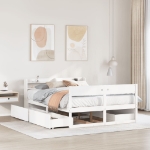 Letto senza Materasso Bianco 120x190 cm Legno Massello di Pino