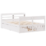 Letto senza Materasso Bianco 120x190 cm Legno Massello di Pino