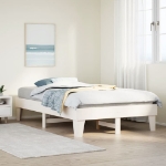 Letto senza Materasso Bianco 120x190 cm Legno Massello di Pino