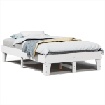 Letto senza Materasso Bianco 120x190 cm Legno Massello di Pino