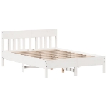 Letto senza Materasso Bianco 120x190 cm Legno Massello di Pino