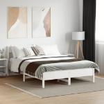 Letto senza Materasso Bianco 120x190 cm Legno Massello di Pino