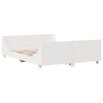 Letto senza Materasso Bianco 120x190 cm Legno Massello di Pino