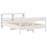 Letto senza Materasso Bianco 120x190 cm Legno Massello di Pino