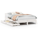 Letto senza Materasso Bianco 120x190 cm Legno Massello di Pino