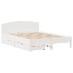 Letto senza Materasso Bianco 120x190 cm Legno Massello di Pino