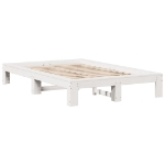 Letto senza Materasso Bianco 120x190 cm Legno Massello di Pino