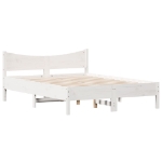 Letto senza Materasso Bianco 120x190 cm Legno Massello di Pino