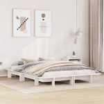 Letto senza Materasso Bianco 120x190 cm Legno Massello di Pino