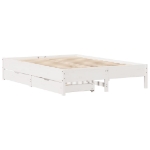 Letto senza Materasso Bianco 120x190 cm Legno Massello di Pino