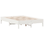 Letto senza Materasso Bianco 120x190 cm Legno Massello di Pino