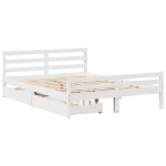 Letto senza Materasso Bianco 120x190 cm Legno Massello di Pino