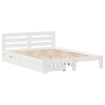 Letto senza Materasso Bianco 120x190 cm Legno Massello di Pino