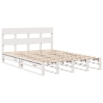 Letto senza Materasso Bianco 120x200 cm Legno Massello di Pino