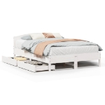 Letto senza Materasso Bianco 120x200 cm Legno Massello di Pino