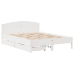 Letto senza Materasso Bianco 120x200 cm Legno Massello di Pino