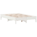 Letto senza Materasso Bianco 120x200 cm Legno Massello di Pino