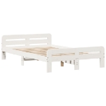 Letto senza Materasso Bianco 120x200 cm Legno Massello di Pino