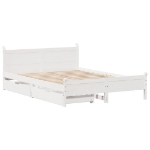 Letto senza Materasso Bianco 120x200 cm Legno Massello di Pino