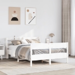 Letto senza Materasso Bianco 120x200 cm Legno Massello di Pino