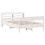 Letto senza Materasso Bianco 120x200 cm Legno Massello di Pino