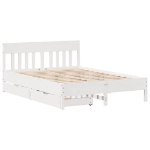 Letto senza Materasso Bianco 120x200 cm Legno Massello di Pino