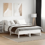 Letto senza Materasso Bianco 120x200 cm Legno Massello di Pino