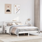 Letto senza Materasso Bianco 120x200 cm Legno Massello di Pino