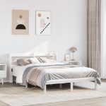 Letto senza Materasso Bianco 120x200 cm Legno Massello di Pino