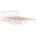 Letto senza Materasso Bianco 120x200 cm Legno Massello di Pino