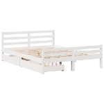 Letto senza Materasso Bianco 120x200 cm Legno Massello di Pino