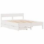 Letto senza Materasso Bianco 120x200 cm Legno Massello di Pino