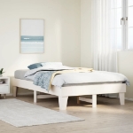 Letto senza Materasso Bianco 120x200 cm Legno Massello di Pino