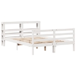 Letto senza Materasso Bianco 135x190 cm Legno Massello di Pino