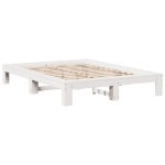 Letto senza Materasso Bianco 135x190 cm Legno Massello di Pino