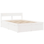 Letto senza Materasso Bianco 135x190 cm Legno Massello di Pino