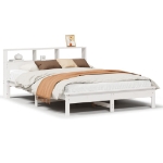 Letto senza Materasso Bianco 135x190 cm Legno Massello di Pino