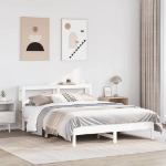 Letto senza Materasso Bianco 135x190 cm Legno Massello di Pino