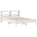 Letto senza Materasso Bianco 135x190 cm Legno Massello di Pino