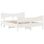 Letto senza Materasso Bianco 140x190 cm Legno Massello di Pino