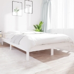 Letto senza Materasso Bianco 140x190 cm Legno Massello di Pino