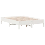 Letto senza Materasso Bianco 140x190 cm Legno Massello di Pino