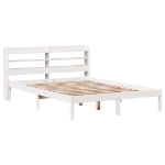 Letto senza Materasso Bianco 140x190 cm Legno Massello di Pino