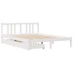 Letto senza Materasso Bianco 140x190 cm Legno Massello di Pino